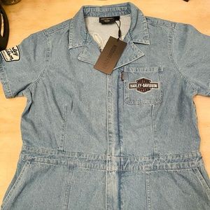 Women H-D Jean Coveralls NWT